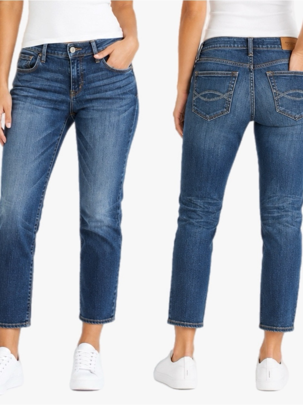 Abercrombie & Fitch Perfect Stretch Straight Leg Ankle Crop Jeans Womens Size 6